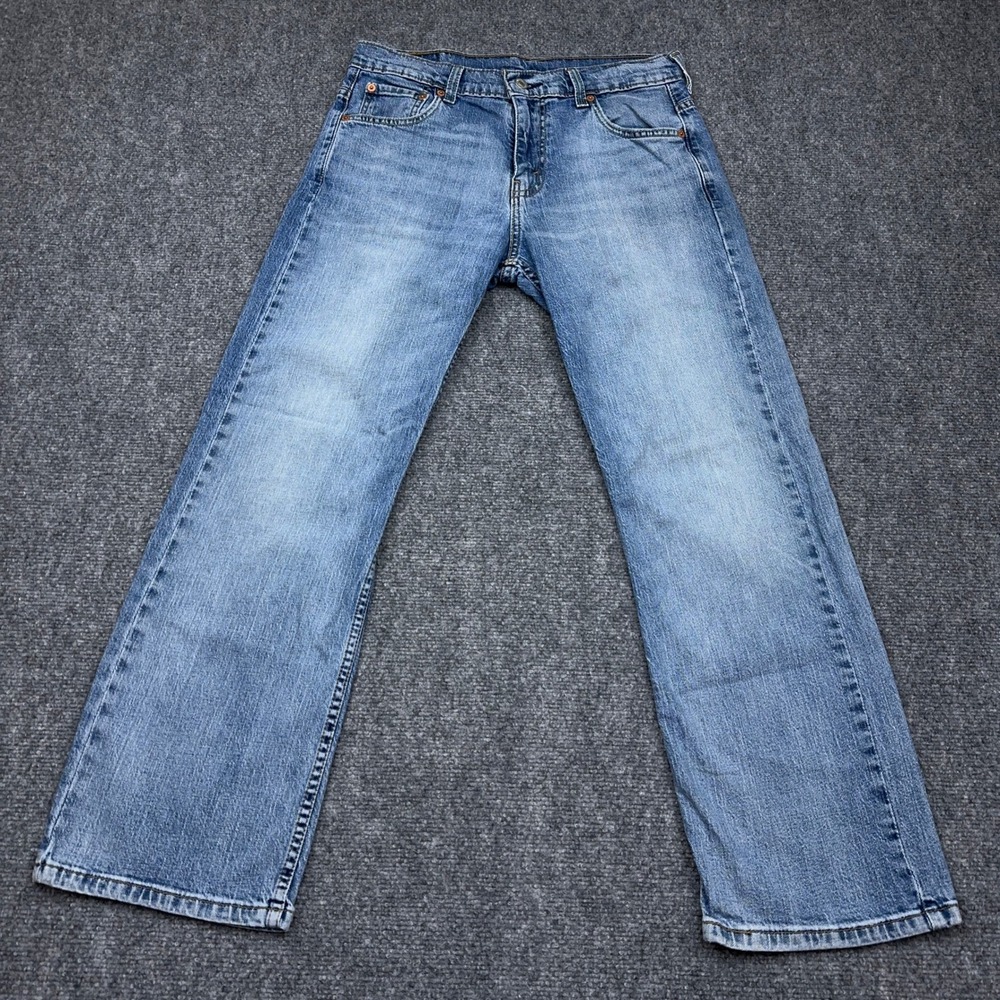 Levis 569 Loose Straight Jeans Men's 30x30 FITS 30x28 Light Wash Denim Stretch